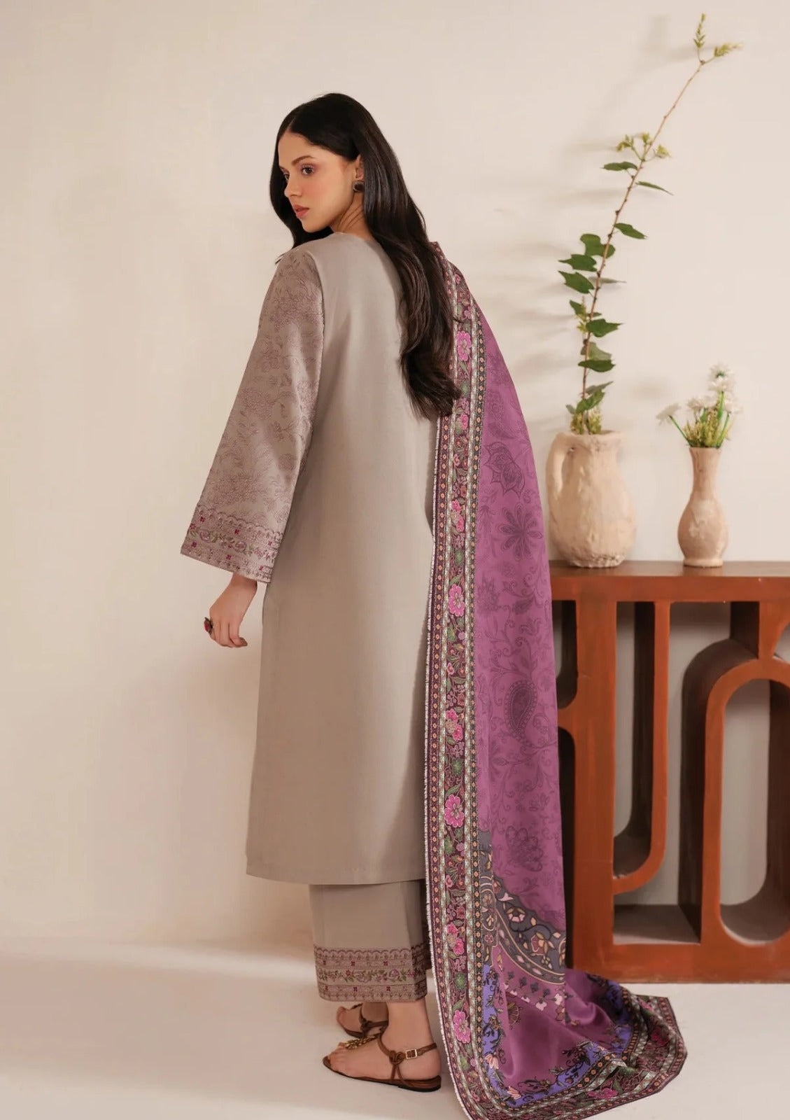 Garnet Embroidered Lawn Three Piece Shahmina (Lawn)