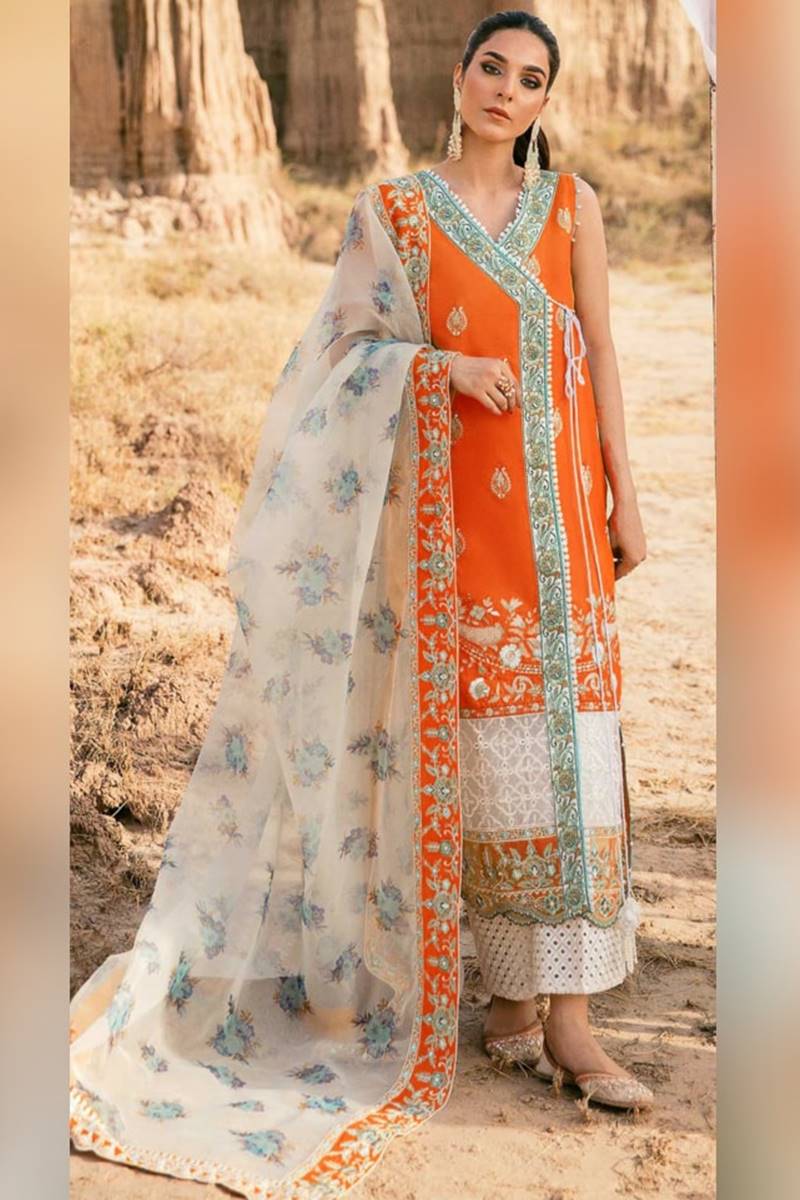 FCC D-441 Embroidered Linen Three Piece Winter Collection