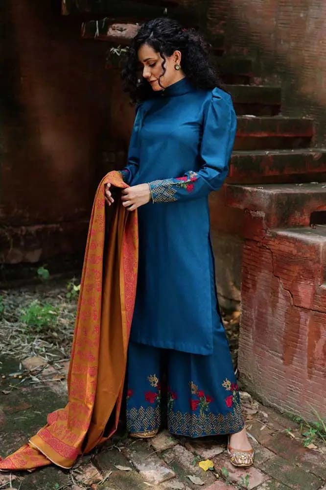 Maria.B Embroidered lawn Three Piece D-22