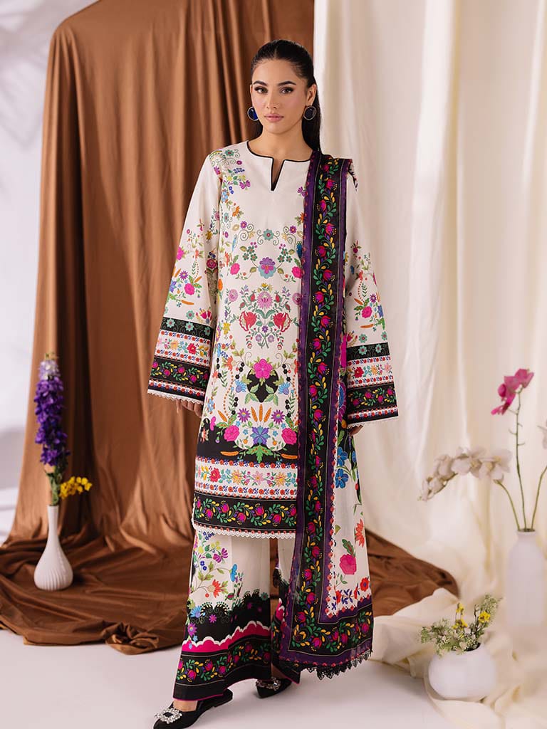 COCO BY ZARA SHAHJAHAN Printed three piece suit 5