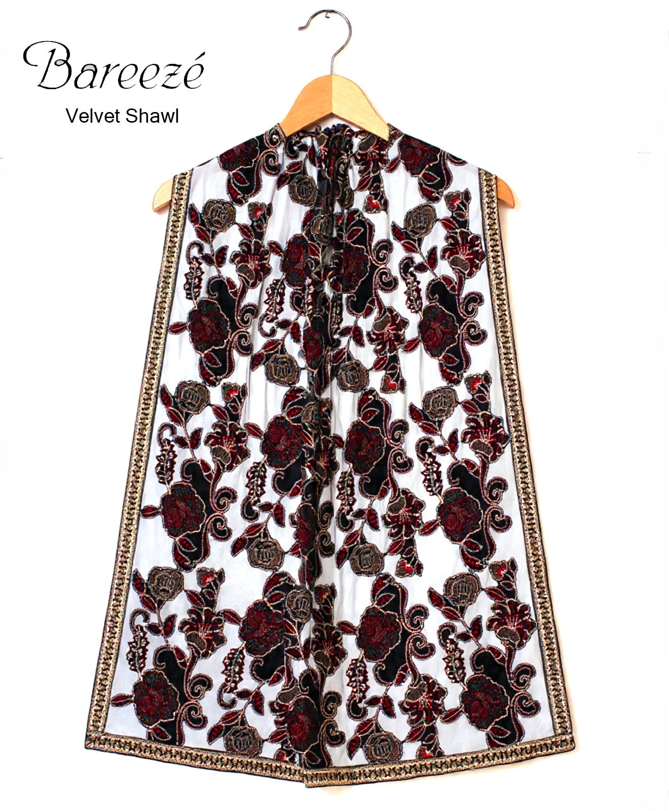 Bareeze BRS-12 Embroidered Heavy Velvet Shawl Winter Collection