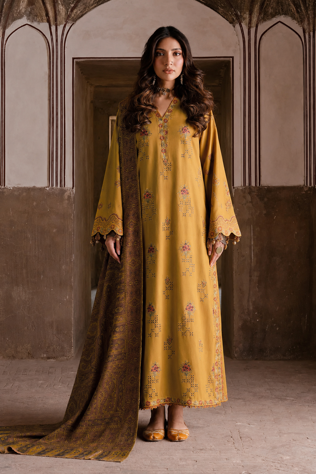 Izel Chikenkari Embroidered Lawn Three Piece D-999