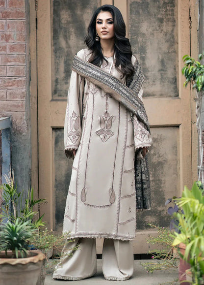 Izel Embroidered Dhanak Three Piece D-168