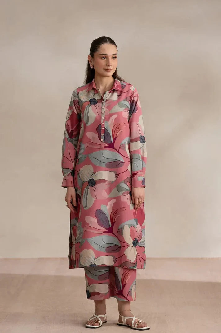 D-730 Printed Silk 2pc Wt