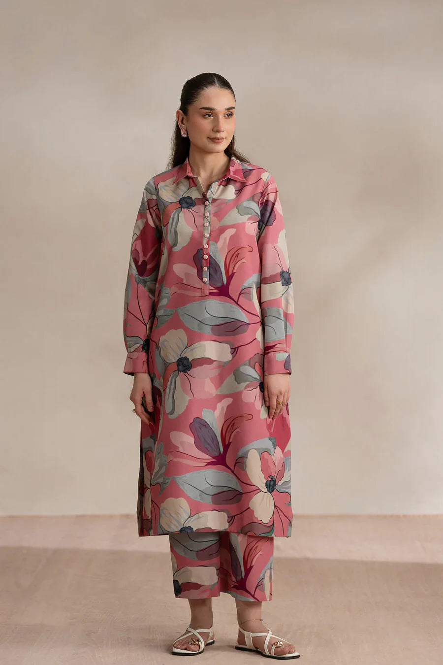 fcc-730 Printed Airjet Viscous Silk two Piece