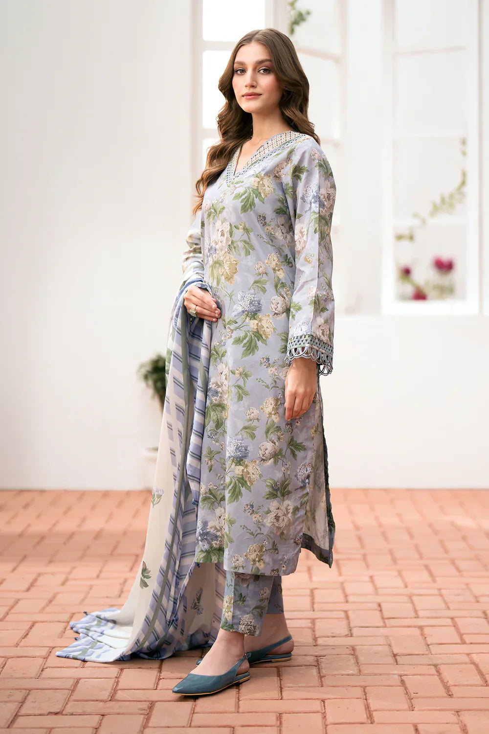 Baroque D-802 Printed three  piece