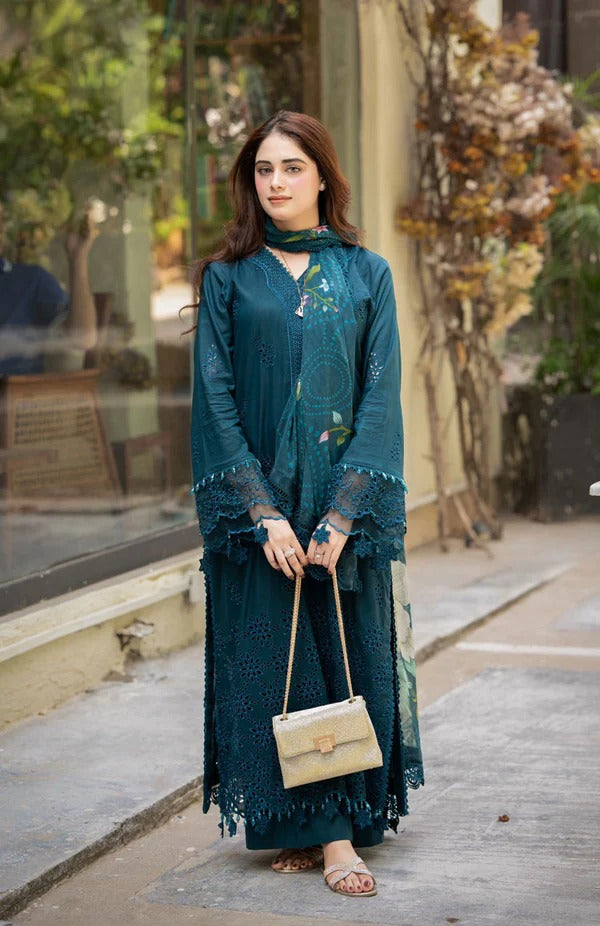 EID COLLECTION Zarashahjhan Embroidered lawn Three Piece COCO-49
