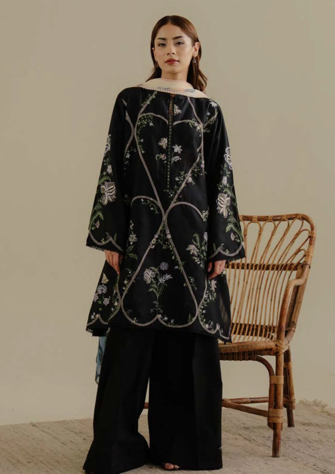 Zarashahjhan Embroidered lawn Three Piece COCO-54