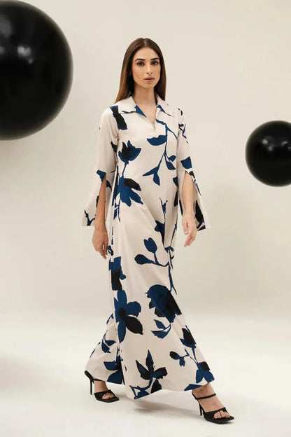 D-724 Printed Silk 2pc Wt