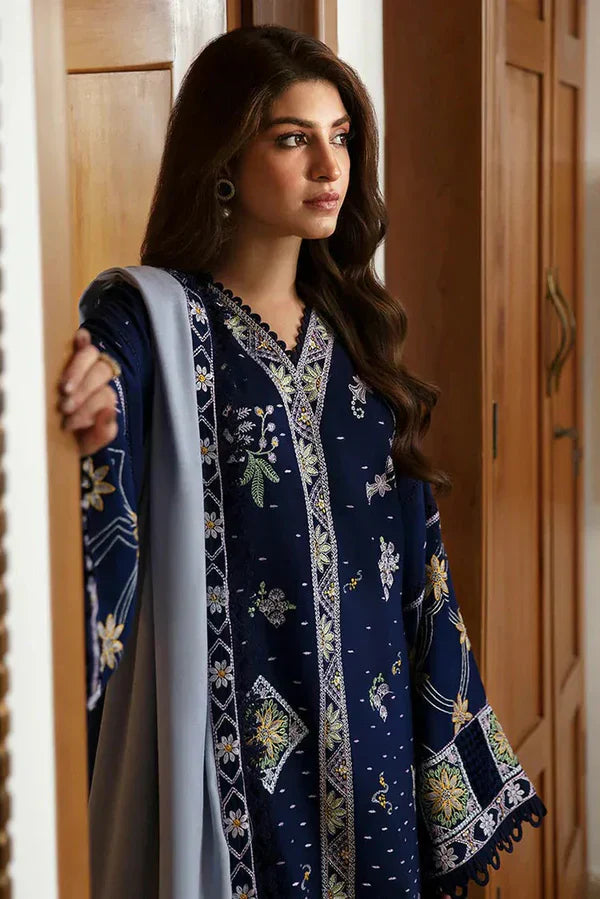 Coco Embroidered Dhanak Three Piece D-234