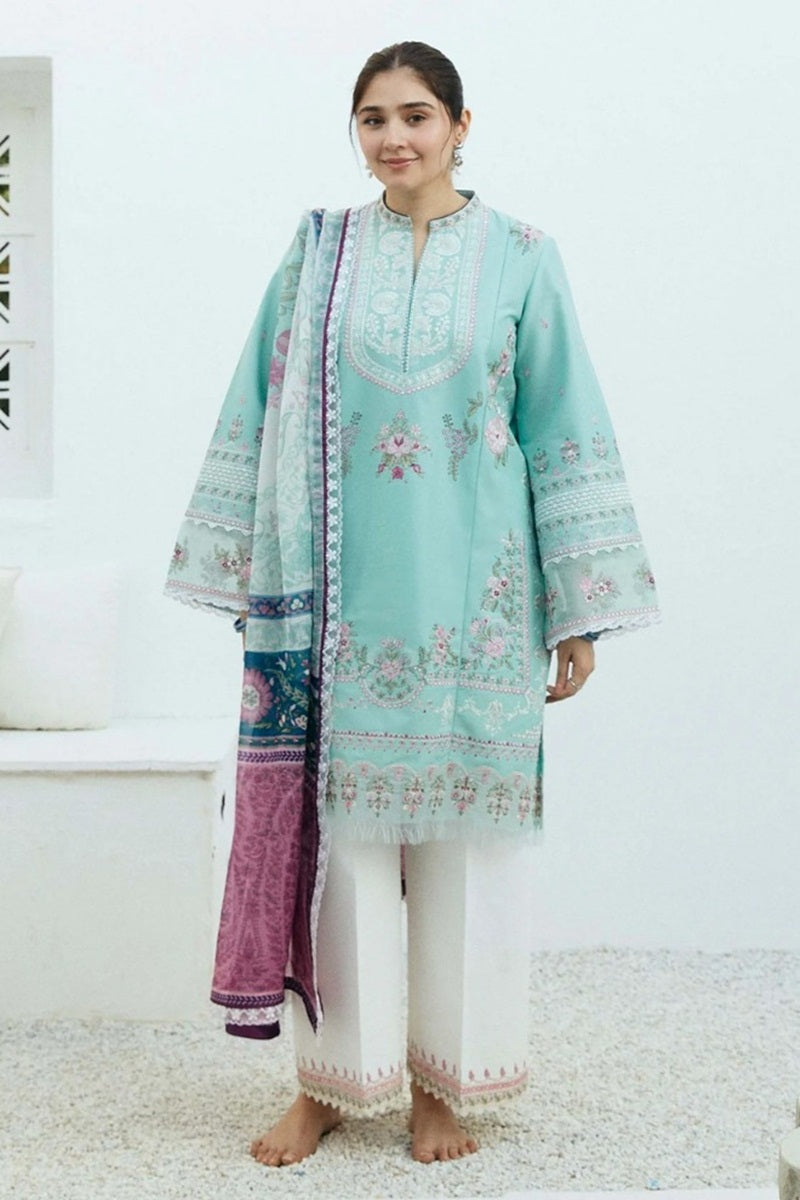 Zarashahjhan Embroidered dhanak Three Piece COCO-01