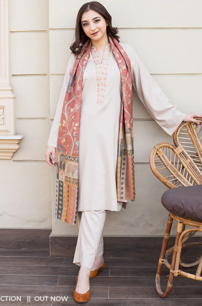 Rivaj 189 off white Dhanak three piece