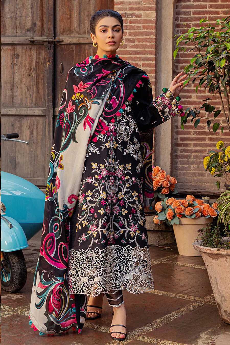 Mushq Embroidered Lawn Three Piece MQL-24