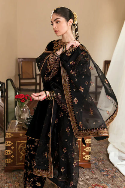 FCC ZC-126 Embroidered Velvet Three piece  Winter Collection