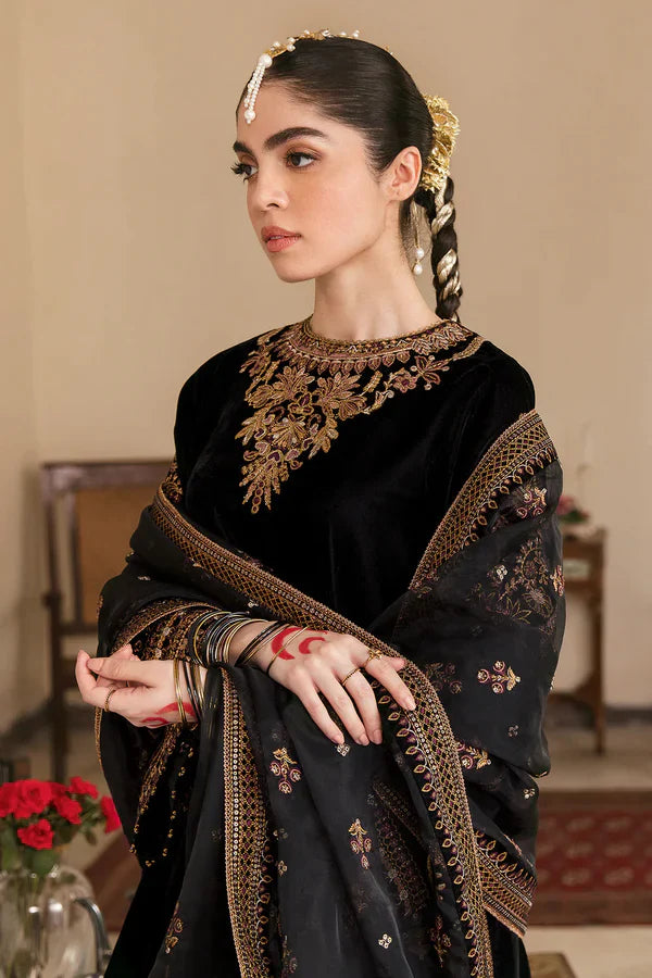 FCC ZC-126 Embroidered Velvet Three piece  Winter Collection