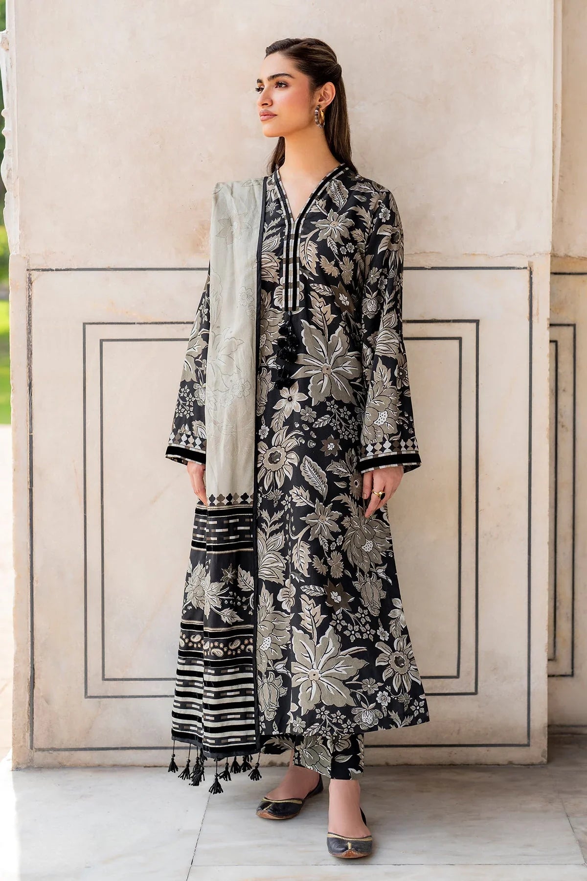 Baroque D-786 Printed three piece suit (Summer)