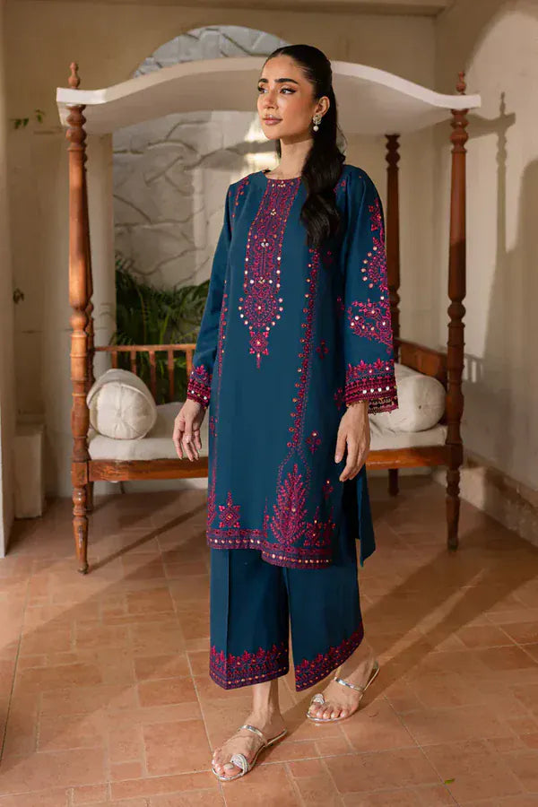 Sapphire D-909 Embroidered Dhanak 2pc