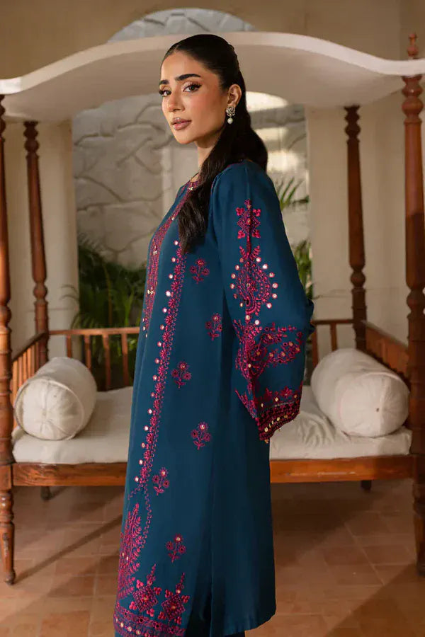 Sapphire D-909 Embroidered Dhanak 2pc