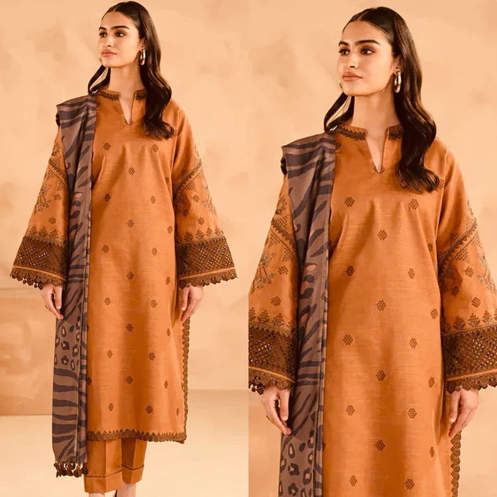 Nishat CH-01 Embroidered Dhanak 3pc