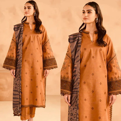 Nishat CH-01 Embroidered Dhanak 3pc
