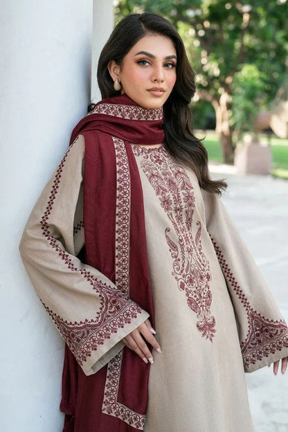 Sapphire Embroidered Dhanak Three Piece D-99