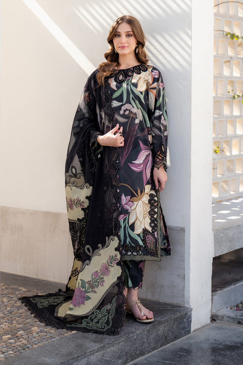 Baroque D-2116 Printed three  piece khaddar