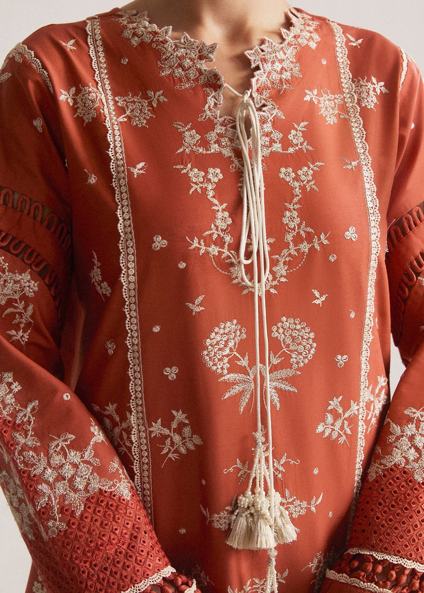 zarashahjhan Embroidered Dhanak Three Piece coco-213