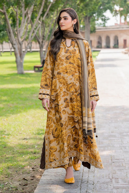 Baroque D-792 Printed three piece suit mustard ( summer )