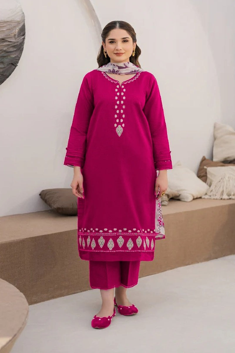 Zarashahjhan Embroidered lawn Three Piece COCO-163 (lawn)