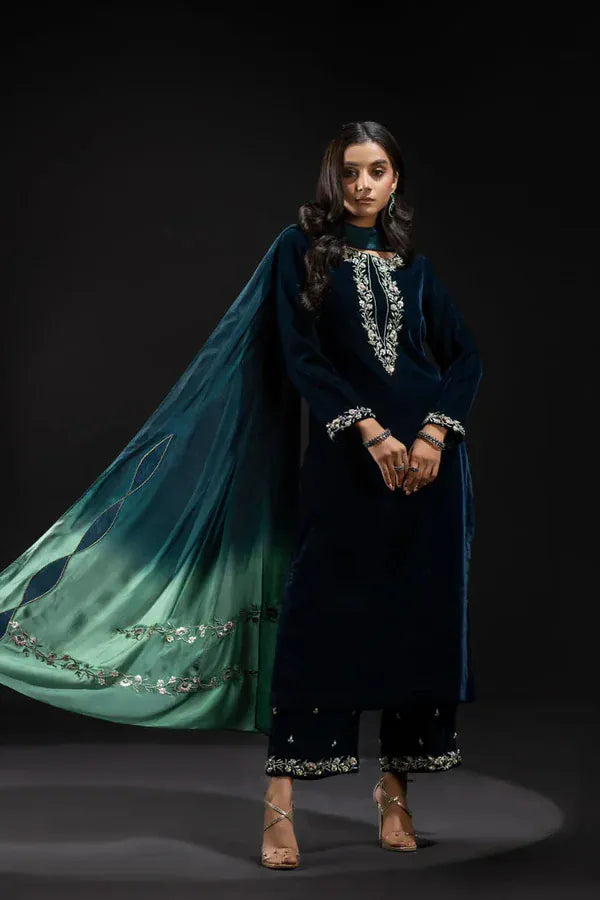 ZC-120 Velvet Embroidered 3pc