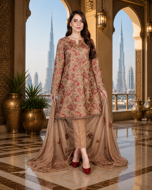 Bareeze Embroidered Three Piece Lawn D-266