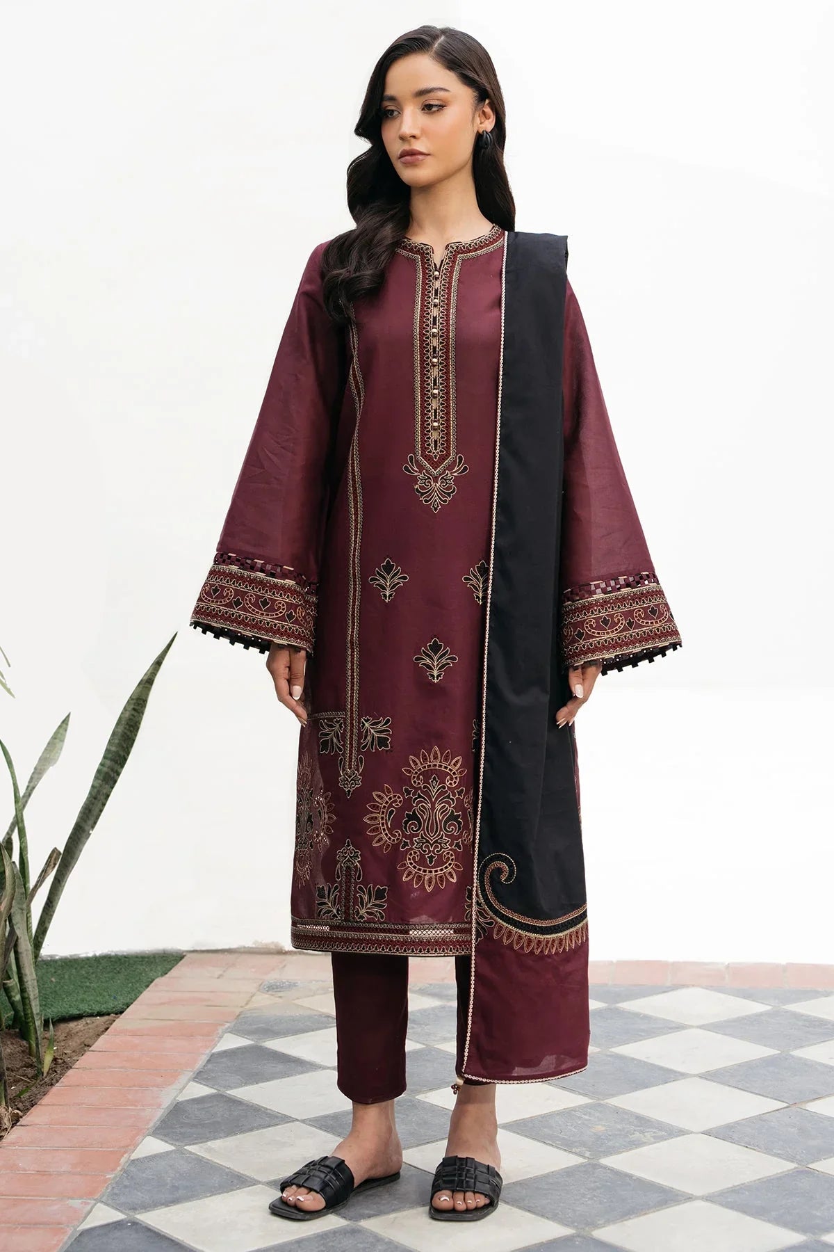 jazmin Embroidered Lawn Three Piece JZ-02