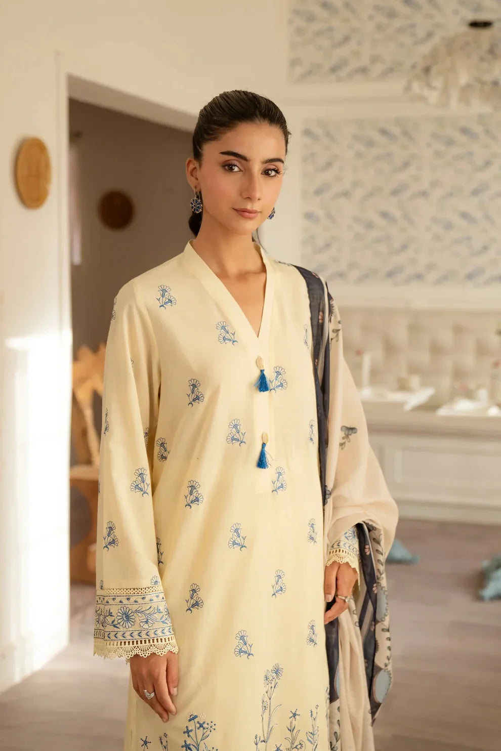 Cross Stitch Embroidered lawn Three Piece CS-198