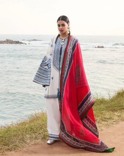 Eid Collection D-201 Lawn Embroidered 3Pc