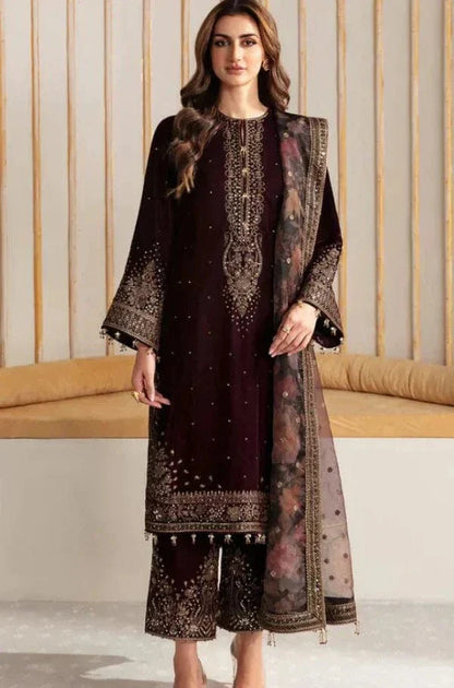 Jazmin JZ-22 Velvet Embroidered 3pc