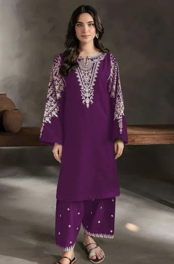 Batik Embroidered lawn 2pc D-0268