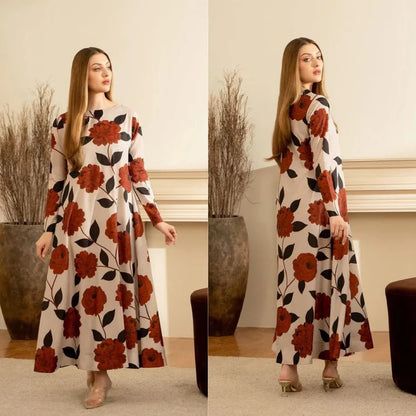 D-723 Printed Silk 2pc Wt