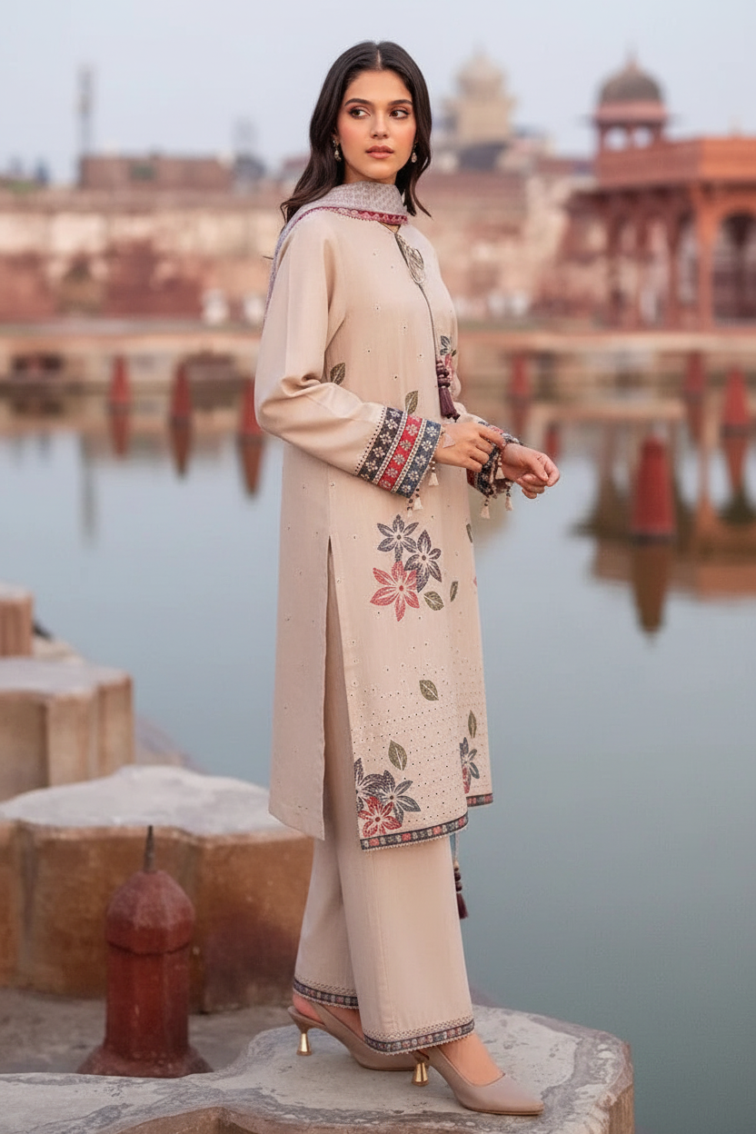 jazmin Embroidered lawn Three Piece jz-850