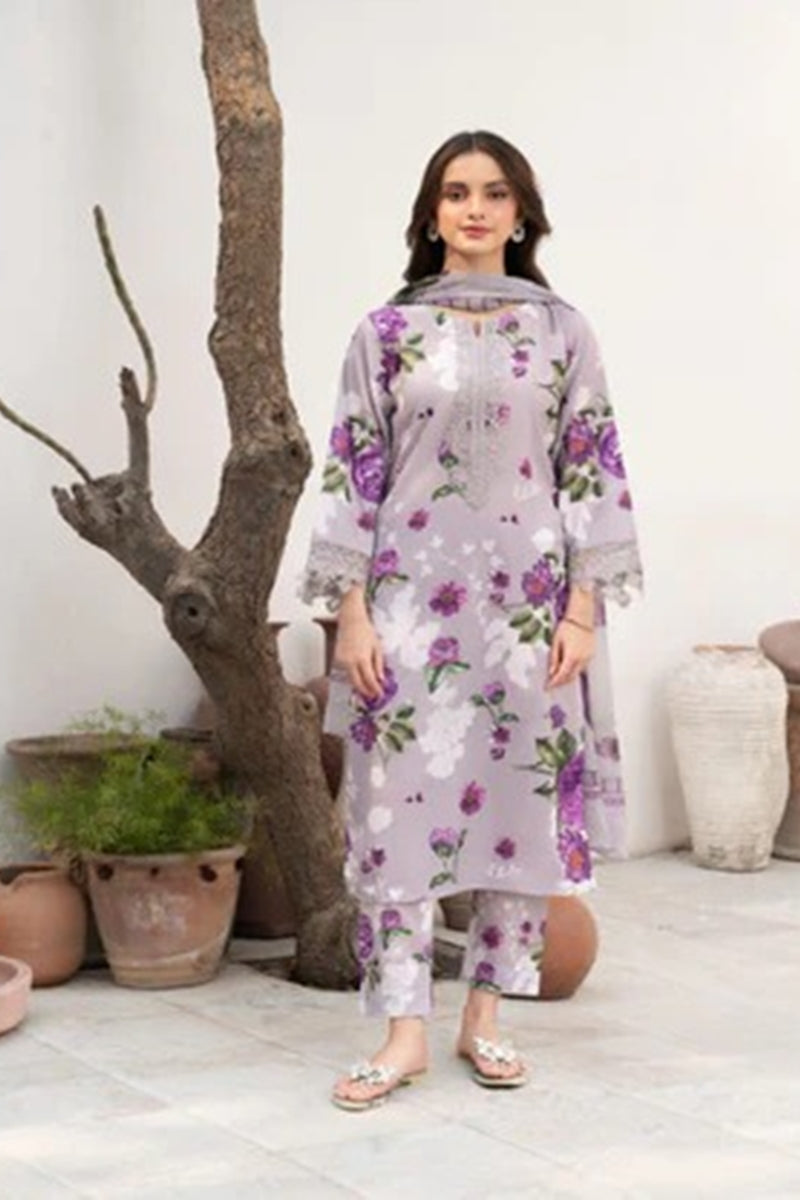 Baroque D-803 Printed three  piece ( Summer )