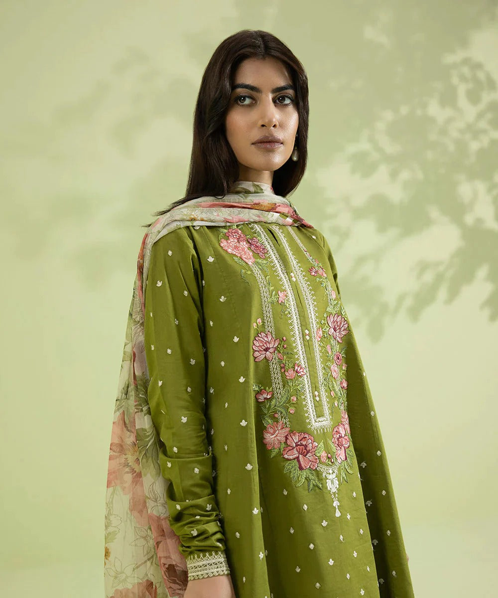 Sapphire Embroidered Dhanak  Three Piece SPL-923