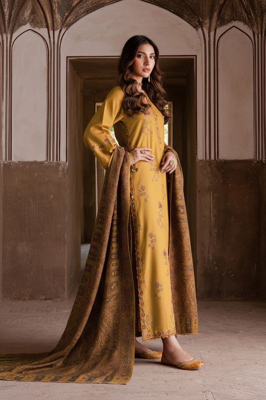 Izel Chikenkari Embroidered Lawn Three Piece D-999