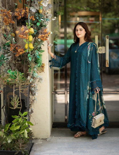 EID COLLECTION Zarashahjhan Embroidered lawn Three Piece COCO-49