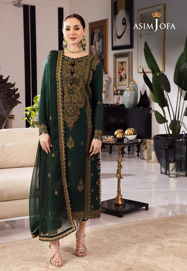 Asim jofa Embroidered Three Piece Lawn AJ-131