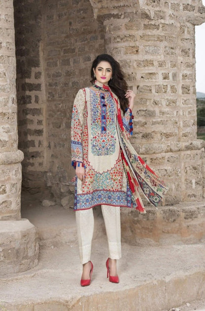 Firdous D-802  Printed three  piece