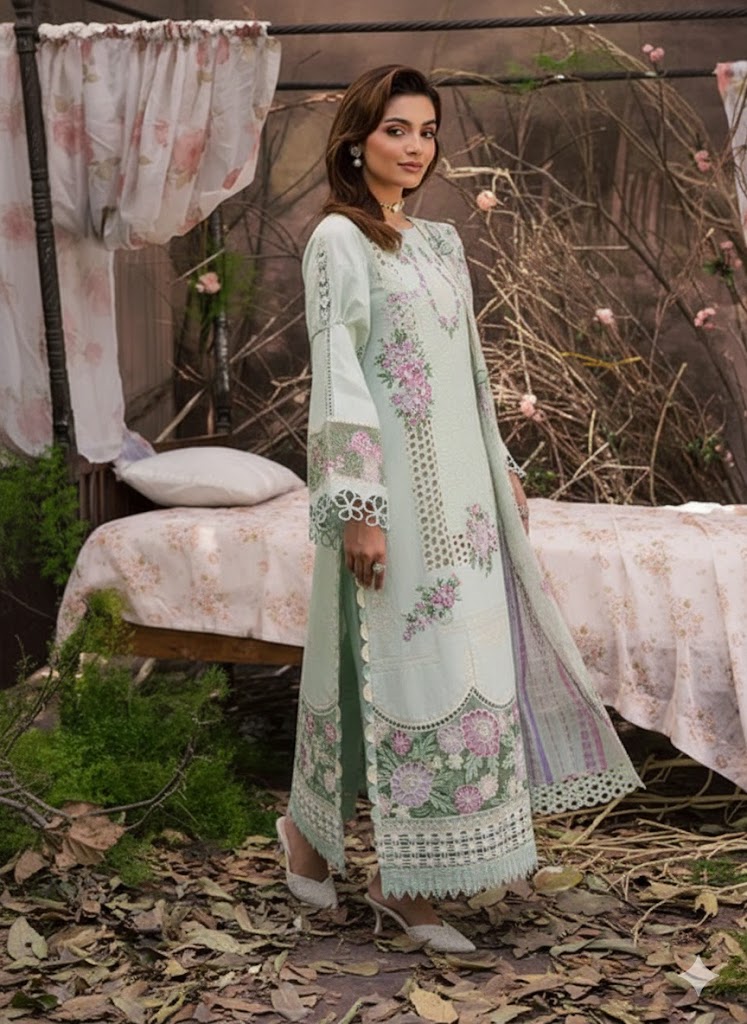 EID Collection parishay Embroidered lawn Three Piece D-271 (lawn)