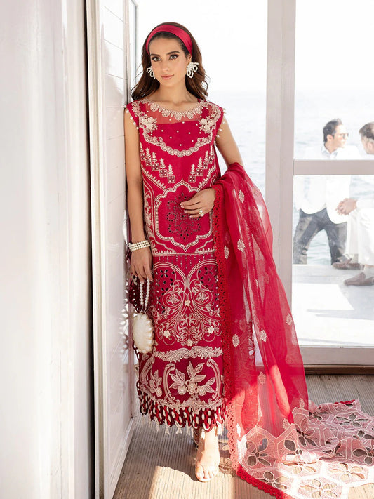 PARISHAY Summer 3PC Lawn Embroidered Suit - PR-284